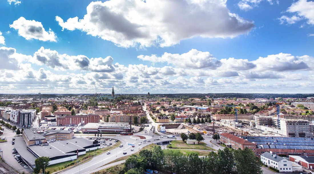 Фото сверху города Линчёпинг Швеция