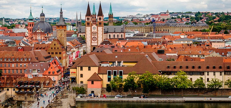 Фото города Вюрцбург свысока