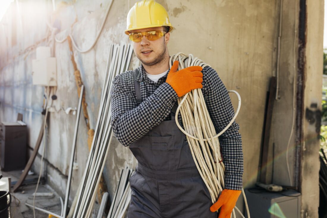 Мужчина с кабелем на вакансии Прокладка кабеля Бельгия Антверпен