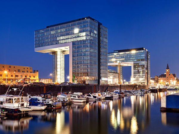 Фото ночного города Кёльн Германия