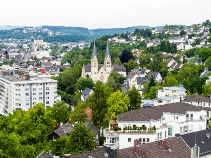 Фото свысока города Северный Рейн-Вестфалия Германия