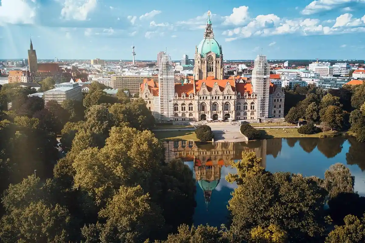 Фото сверху земли Нижняя Саксония Германия
