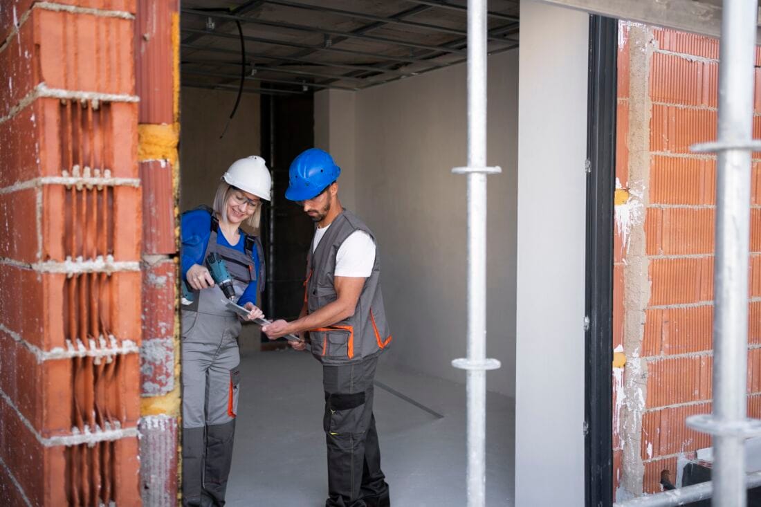 Фасадники на роботі Будівництво Німеччина Гамбург