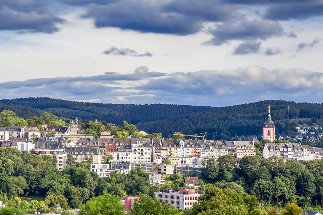 Фото свысока земли Северный Рейн-Вестфалия Германия