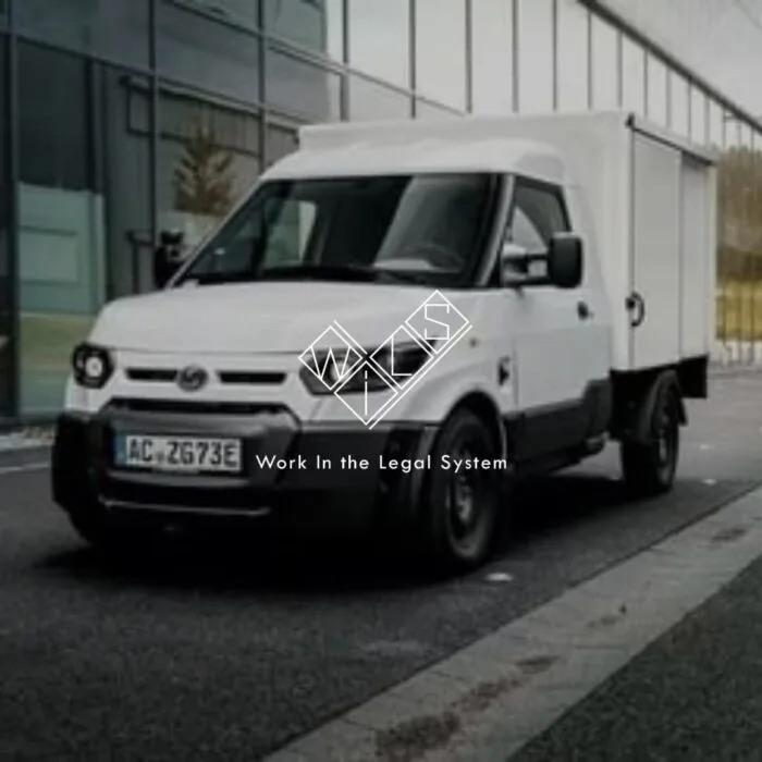 Фото с места работы и рабочего автомобиля Курьер посылок GLS Германия 2