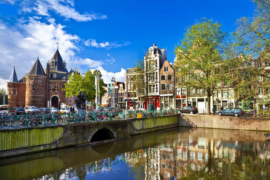 Фото улицы города Амстердам Нидерланды