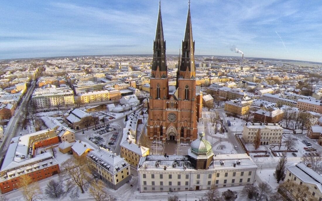 Фото вида на город Уппсала Швеция