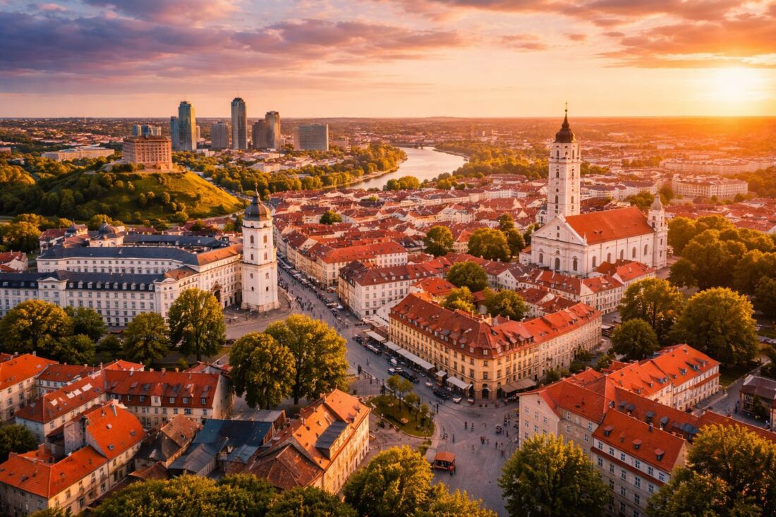 Панорама города Вильнюс, Литва
